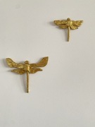 Złote ważki-ozdoba ścienna, dekoracja do dziecięcego pokoju, symbol wzrostu