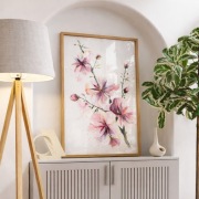 Obraz akwarela wiosenne kwiaty