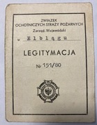 OSP Elbląg straż pożarna wzorowy strażak legitymacja 