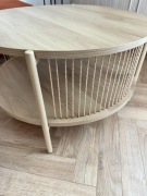 Stolik kawowy okrągły SNESLEV S70 kolor naturalny dąb JYSK