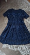 Sukienka koronkowa granat rozm M/L