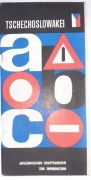 Folder informacyjny dla zagranicznych kierowców w Czechosłowacji