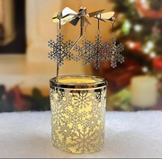 Świecznik świąteczny kręcąca się karuzela na podgrzewacze