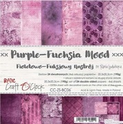 Zestaw papierów PURPLE-FUCHSIA MOOD 20x20  Craft o'Clock 24ark