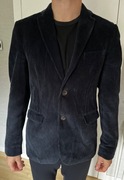 Zara marynarka sztruksowa granatowa M jesień modna