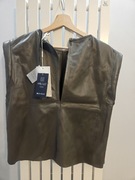 Notes du Nord bluzka skórzana 36 oliwkowy