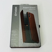 Nomad Brown Rugged Tri-Folio Leather Case Apple iPhone XS Max Etui 