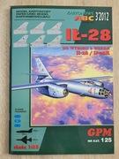 GPM model kartonowy Ił28/Ił28R + wręgi + oszklenie + koła żywiczne
