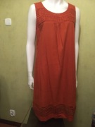 Pomarańczowa sukienka len Marks & Spencer 44