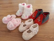 ZESTAW KAPCI I BALERINY DLA MAŁEJ DZIEWCZYNKI R. 18/19 JAK NOWE