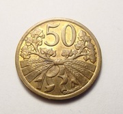 Czechosłowacja 50 halerzy 1947 PIĘKNA!