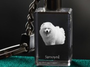 Samoyed brelok sześcienny ŚWIECĄCY