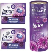 Zestaw Lenor  Color Ametyst 30 kapsułek+perełki zapachowe Amethyst 160g 