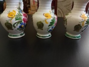 ZESTAW 3x MINI Dzbanek ULMER KERAMIK Ręcznie Malowany Niemcy Vintage