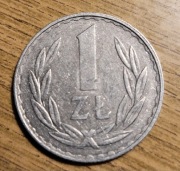 Moneta 1zl z roku 1977. Stan widoczny na zdjęciach 