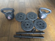 Obciążenie 4 x 5kg (20kg), dwa kettlebell po 8kg