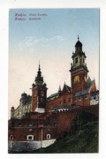 Kraków Wawel widok katedry 1905 karta pocztowa kolorowa stemple Austria