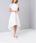 Chi Chi London Biała Sukienka midi na bal