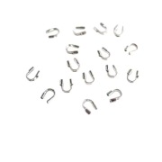 UCHWYT kopytko zacisk do linki jubilersk., rhodium plated 4,6x3,4mm, 10szt.