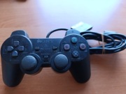 Czarny kontroler pad PlayStation 2 dual shock sprawny