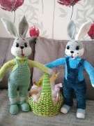 Edzio i Franio króliki szydełkowe