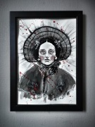 Nosferatu Horror Ellen Hutter portret akwarela 