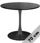 Stół okrągły VICTORY BLACK 70 cm SMOKE SLIM II GATUNEK