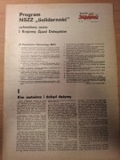 Tygodnik Solidarność Program NSZZ Solidarność  dod. do nr 29/1981