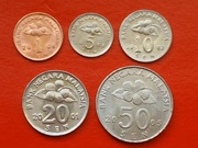Malezja - zestaw 5 monet