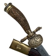 KORDELAS Myśliwski Święty Hubert sygnowany SOLINGEN z pochwą