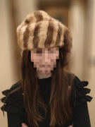 Luksusowa Czapka z NATURALNEJ NORKI - Unikalny Fason - Rozm. 56