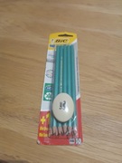 OŁÓWEK BEZDRZEWNY GRAFITOWY 10 SZTUK + GUMKA