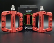 Pedały platformowe mtb nylon rockrbos czerwone pedały z pinami lekkie