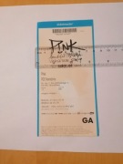 P!NK bilet kolekcjonerski Warszawa 2019