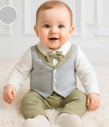 Elegancki garnitur chłopięcy niemowlęcy 12-18 miesięcy (86-92 cm)