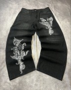 Spodnie szerokie z nadrukiem vintage denim baggy sk8 y2k