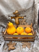 Zestaw świec świeczek dynie w skrzynce