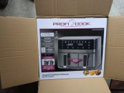 Podwójna frytkownica na gorące powietrze PC-FR 1295 H Profi Cook 9L