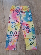 Getry/ legginsy 3/4 w kwiaty - rozm 116 - 02
