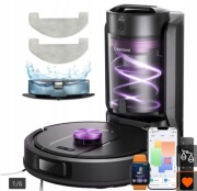 Robot sprzątający mopujący Cleanova W15 z bezworkową bazą i pilotem