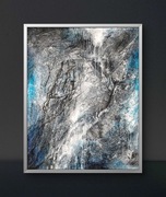 Abstrakcja,struktura,olej, 80x100cm, Monika Seroka