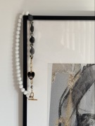 Naszyjnik choker kamienie naturalne z łańcuszkiem