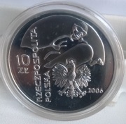 10 zł 2006 TURYN ZIMOWE IGRZYSKA OLIMPIJSKIE  SKOKI NARCIARSKIE  Ag 925 UNC