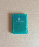 Oryginalna karta pamięci PS2 PlayStation 2 przezroczysta zielona