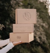 Chusta kółkowa lniana - Beige Baby 