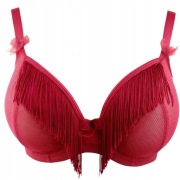 NOWY sexy Pour Moi Cabaret 80E 36E 80F nowy wino burgund z frędzlami