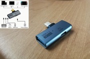 Adapter kątowy przejsciówka USB-C USB-A OTG PD100W USB 3.2 10GB