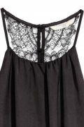 H&M Sukienka czarna z koronką 40 L M