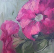 KWIATY, obraz olejny na płótnie