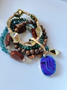Zestaw bransoletek vintage retro boho